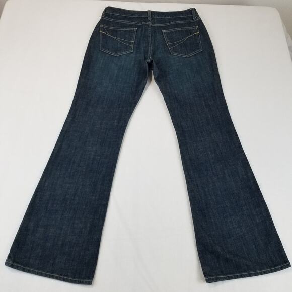 GAP Jeans Womens 10R Blue Curvy Flare Bootcut Stretch Denim Mid Rise 32x33 - Picture 2 of 10
